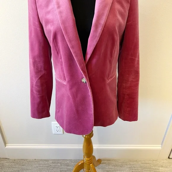 J Crew Pink Velvet Parke Blazer - Picture 9 of 13
